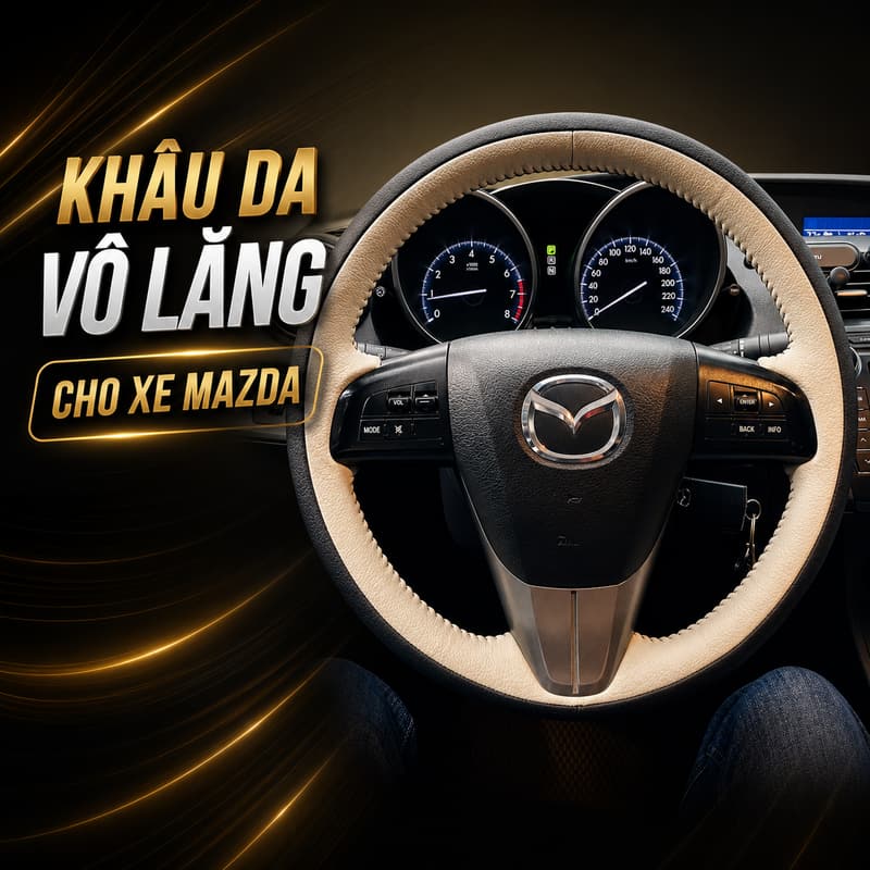 Khâu Da Vô Lăng Cho Xe Mazda